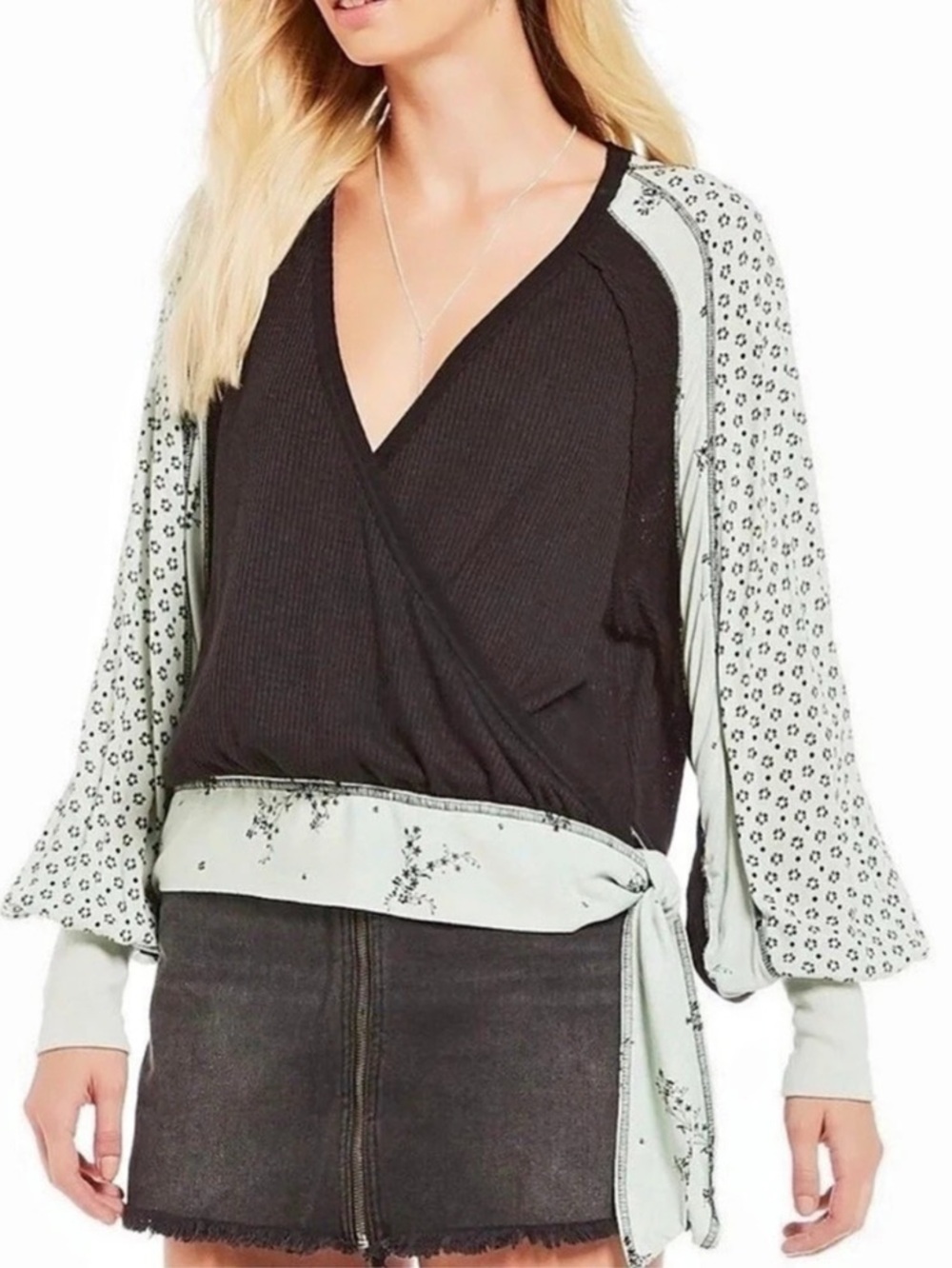 Free People Wrap Blouse - Picture 1 of 4